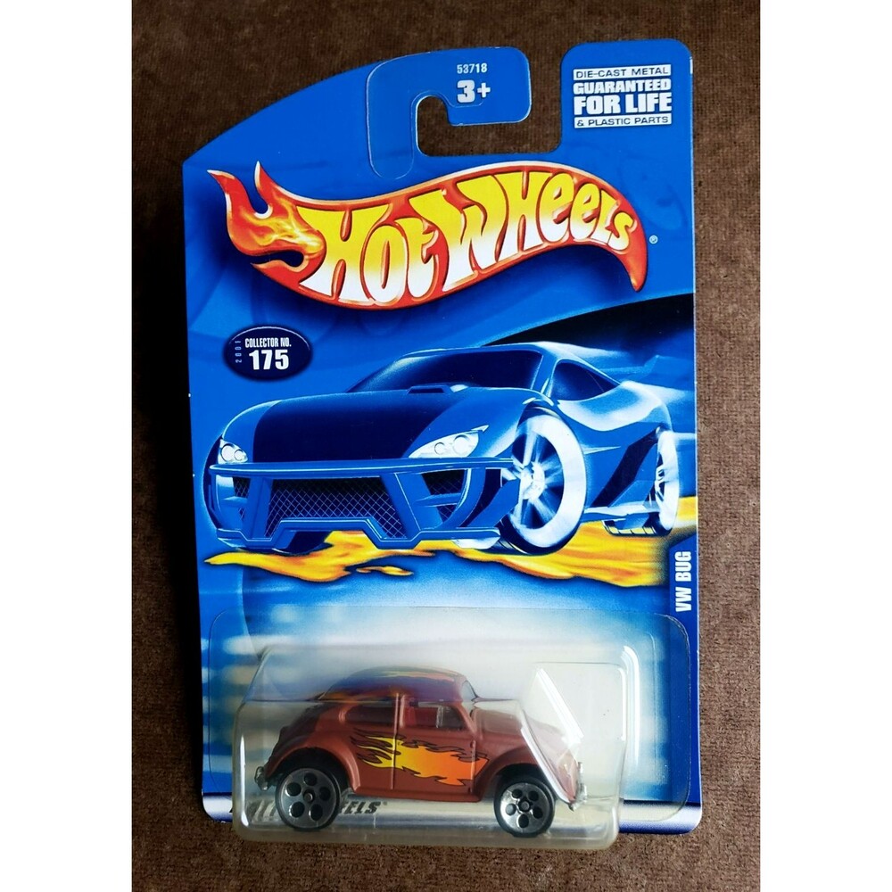 VTG 2001 Hot Wheels VW BUG VOLKSWAGEN Primer Brown 175 MAINLINE SERIES 1:64 5DOT